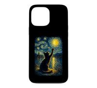 Custodia per iPhone 13 Pro Max Funny Cat Starry Night Van Gogh Art Men Women Kids