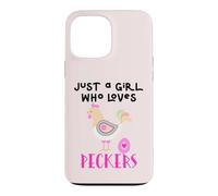 Custodia per iPhone 13 Pro Max Funny Chicken Mom Just a Girl Who Loves Peckers Chicken Mama
