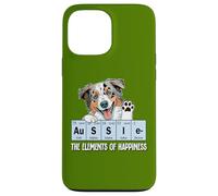 Custodia per iPhone 13 Pro Max Funny Elements of Happiness Blue Merle Aussie Lover