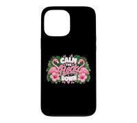 Custodia per iPhone 13 Pro Max Funny Flamingo Calm The Flock Down Beach Tropical Summer Pun
