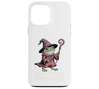 Custodia per iPhone 13 Pro Max Funny Frog Wizard Off to Commit Tomfoolery Frog Meme Fantasy