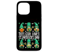 Custodia per iPhone 13 Pro Max Funny Gnomes For Women This Girl Loves St. Patricks Day