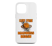 Custodia per iPhone 13 Pro Max Funny Let the Madness Begin Basketball Bracket Players Lover