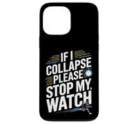 Custodia per iPhone 13 Pro Max Funny Runner Stop My Watch Running