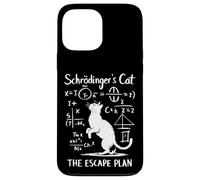 Custodia per iPhone 13 Pro Max Funny Science Schrödinger's Cat Escape Plan Funny Cat Kitten