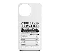 Custodia per iPhone 13 Pro Max Funny Special Education Teacher Nutrition Facts label