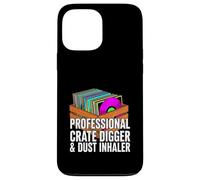Custodia per iPhone 13 Pro Max Funny Vinyl Record Collector Crate Digger Dust Inhaler