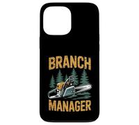 Custodia per iPhone 13 Pro Max Funny Woodworker Logger Branch Manager Arborist Lineman Work