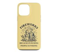 Custodia per iPhone 13 Pro Max Fuochi d"artificio perché prendere a pugni le persone è