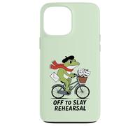 Custodia per iPhone 13 Pro Max Fuori per uccidere prove divertente teatro rana su una bici