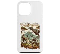 Custodia per iPhone 13 Pro Max Futuristic Dinosaur Battle Sci Fi Action Art Warrior