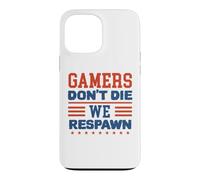 Custodia per iPhone 13 Pro Max Gamers Don't Die We Respawn Sparklers Patriotic Uomini Donne