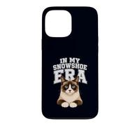 Custodia per iPhone 13 Pro Max Gatto con le ciaspole nella mia era racchette da neve Razza Proprietario Mamma Papà