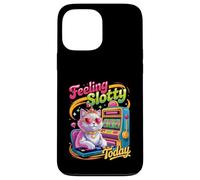 Custodia per iPhone 13 Pro Max Gatto del casinò di sentire Slotty oggi che gioca la slot machine della regina