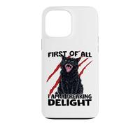 Custodia per iPhone 13 Pro Max Gatto goblin gatto nero sarcasmo zoomies gatto caos