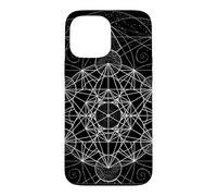 Custodia per iPhone 13 Pro Max Geometria sacra Metatrons Cube Dot lavoro