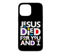 Custodia per iPhone 13 Pro Max Gesù è morto per te e io cristiano Natale cristiano divertimento pasquale