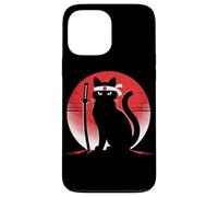 Custodia per iPhone 13 Pro Max Giapponese Gatti Amanti Retro Cool Combattimento Ninja Cat Fighter