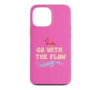 Custodia per iPhone 13 Pro Max Go With the Flow Pink Flamingo Summer Vibes Beach Vacation