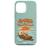 Custodia per iPhone 13 Pro Max Go With The Flow Sea Otter Retro Animal