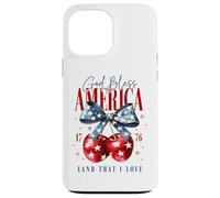 Custodia per iPhone 13 Pro Max God Bless America 1776 Terra che amo Backprint