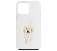 Custodia per iPhone 13 Pro Max Golden Retriever Cucciolo Acquerello Art Carino Labby Dog