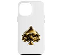 Custodia per iPhone 13 Pro Max Golden Spade Sunglasses Poker Casino Lucky Symbol