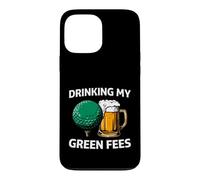 Custodia per iPhone 13 Pro Max Golfer Drinking My Green Fees Beer Humor