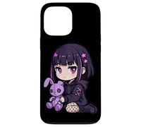 Custodia per iPhone 13 Pro Max Goth Anime Ragazza Bunny Egirl Scuro Grunge Estetica Kawaii