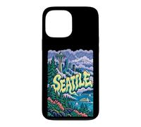 Custodia per iPhone 13 Pro Max Grafica artistica retrò grunge di Seattle Washington City