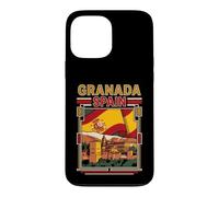 Custodia per iPhone 13 Pro Max Grafica di viaggio vintage bandiera della Spagna Granada