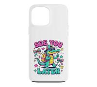 Custodia per iPhone 13 Pro Max Grafica Groovy Alligator Student Addio