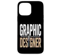 Custodia per iPhone 13 Pro Max Graphic Designer Retro Tipografia Con Penna Icona