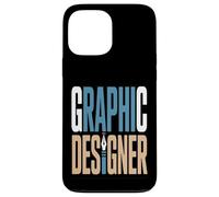Custodia per iPhone 13 Pro Max Graphic Designer Retro Tipografia Con Penna Icona