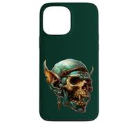 Custodia per iPhone 13 Pro Max Green Goblin Core Skeleton Face Men Graphic Halloween Skull