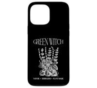 Custodia per iPhone 13 Pro Max Green Witch Cottagecore Tarocchi Strega Estetica Foresta Strega
