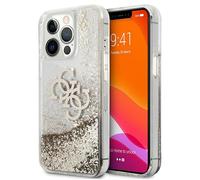 Custodia per iPhone 13 Pro Max Guess Liquid Glitter Gold