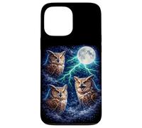 Custodia per iPhone 13 Pro Max Gufi scuri sotto la luna - Vintage Fantasy Lightning Art