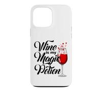 Custodia per iPhone 13 Pro Max Halloween strega Il vino è la mia pozione magica