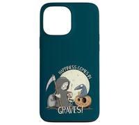 Custodia per iPhone 13 Pro Max Happiness Comes In Graves Gioco di parole di Halloween