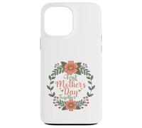 Custodia per iPhone 13 Pro Max Happy Mother's Day First Day Festa della mamma floreale