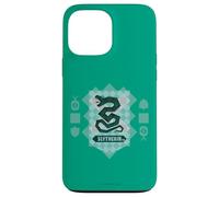 Custodia per iPhone 13 Pro Max Harry Potter Abstract Slytherin House Shield