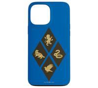 Custodia per iPhone 13 Pro Max Harry Potter Diamond Lion, Raven, Snake and Badger