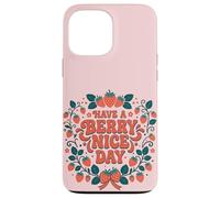 Custodia per iPhone 13 Pro Max Have A Berry Nice Day Retro Cute Strawberry Groovy Aesthetic