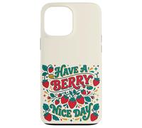 Custodia per iPhone 13 Pro Max Have A Berry Nice Day Retro Strawberry Groovy Aesthetic