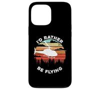 Custodia per iPhone 13 Pro Max Helicopter Funny Pilot Gift I'd Rather Be Flying Retro