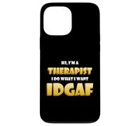 Custodia per iPhone 13 Pro Max Hi I'm a Therapist DGAF Funny Family Office Therapy Doctor