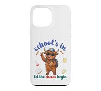 Custodia per iPhone 13 Pro Max Highland Cow Back To School Vibes Scuole In Let Chaos Begin