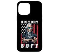 Custodia per iPhone 13 Pro Max History Buff - Bandiera USA per sollevamento pesi, motivo: George Washington