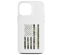 Custodia per iPhone 13 Pro Max Hormuz Patrol American Flag Camouflage USA Distressed